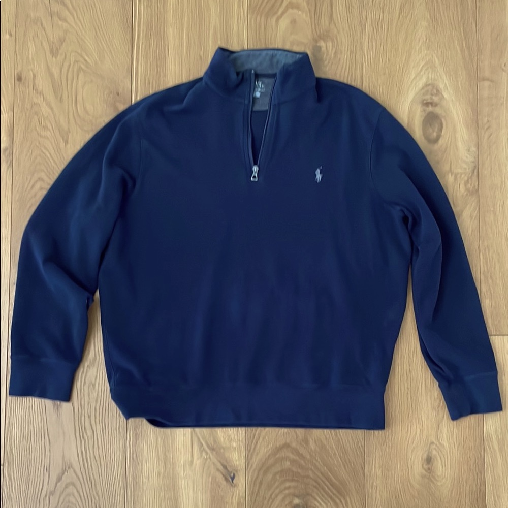 Polo by Ralph Lauren Large Men's Navy Pullover/Sweatshirt- Soft NICE quality!